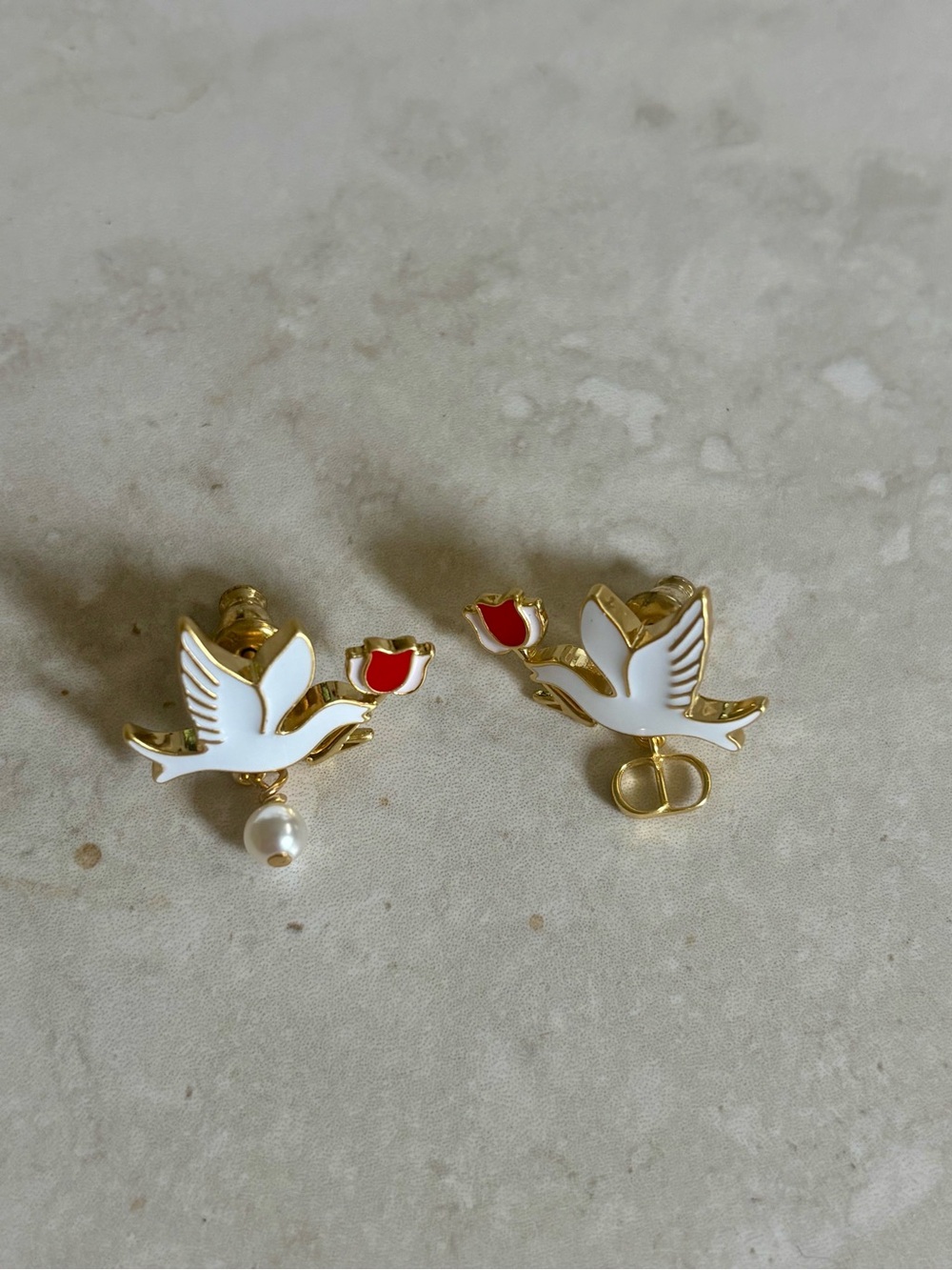 Dior Dioramour Doves & Roses Earrings - Picture 7 of 8